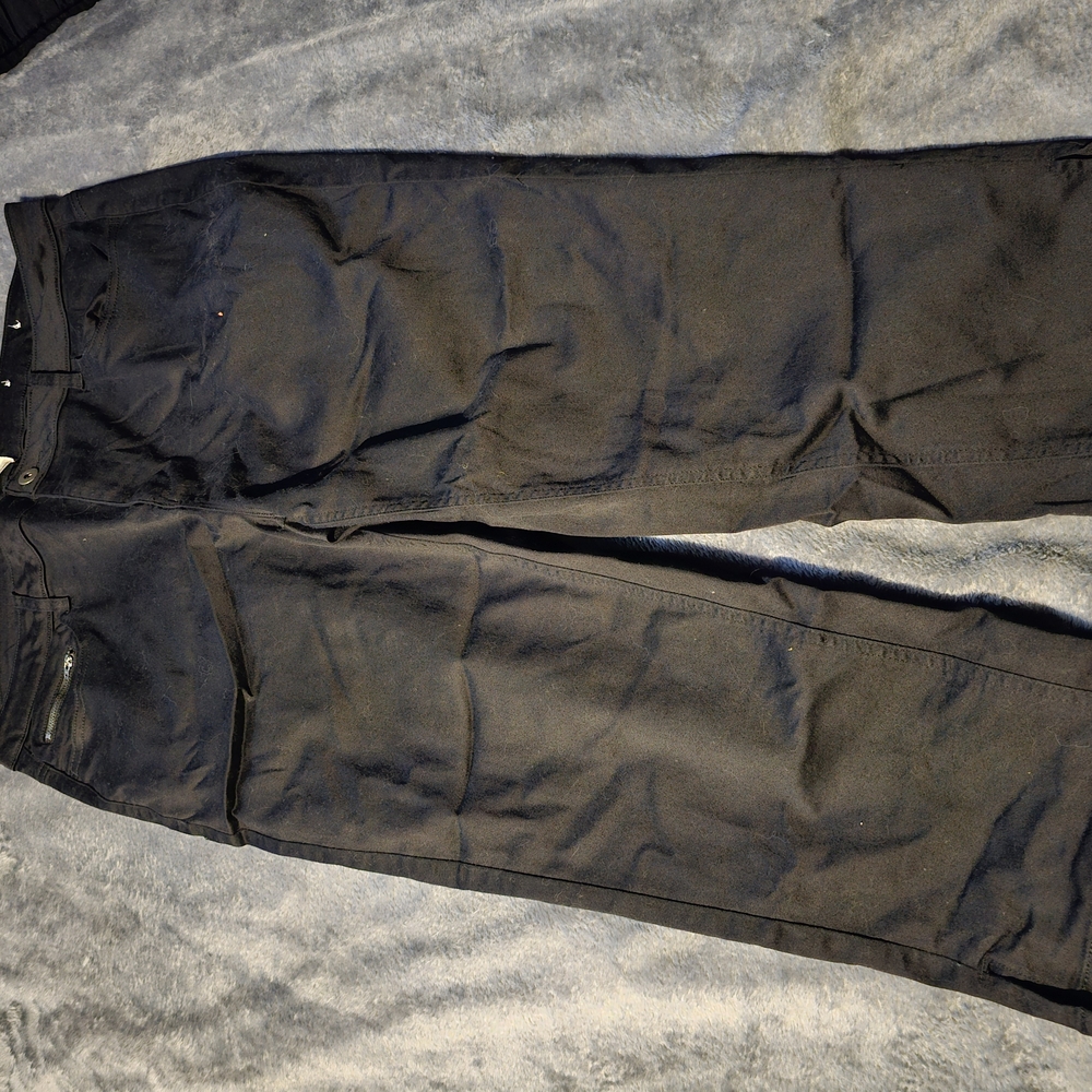 Black Straight-Leg Pants